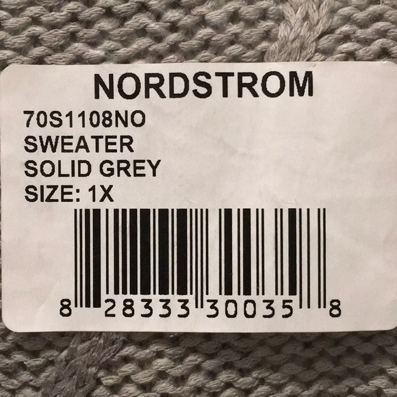 RDI Cable Knit & Crochet Detailing Pullover Sweater Grey Size 1X NWT - Picture 7 of 7